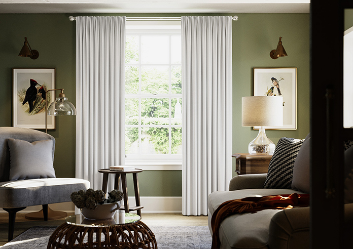 Hampshire (Blackout) Pencil Pleat, Platinum - Ready Made Curtains - Image 3